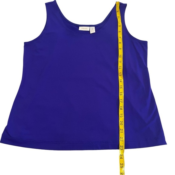 Chico’s Essential Scoop Neck Top in Purple Blue size 2 Medium women’s - Picture 5 of 8